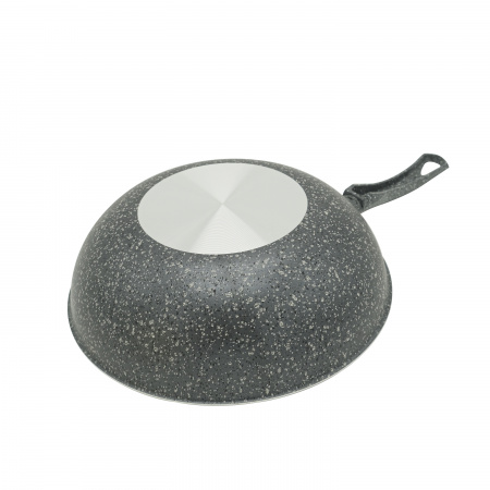 Сковорода WOK штампованная серый гранит, 28см