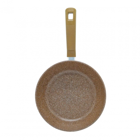 Сковорода литая  Классическая каменная коричневый камень, 24 см.