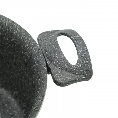 Кастрюля серая 3 литра, с крышкой, 20см