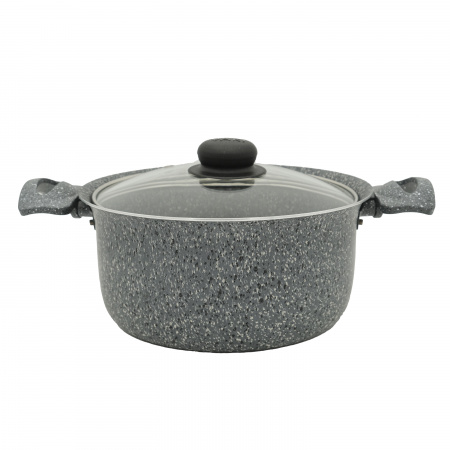 Кастрюля серая 3 литра, с крышкой, 20см