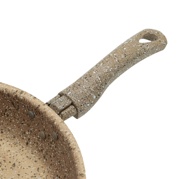 Сковорода высокая штампованная коричневая, 26см