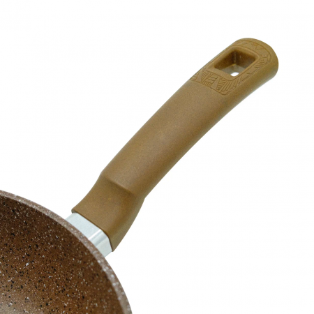 Сковорода литая Классическая каменная коричневый камень, 26 см.