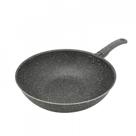 Сковорода WOK штампованная серый гранит, 28см