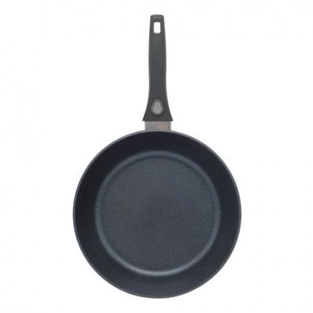 Сковорода литая VARI ЗВЕЗДА, индукция, черная с блеском, 24 см, с крышкой