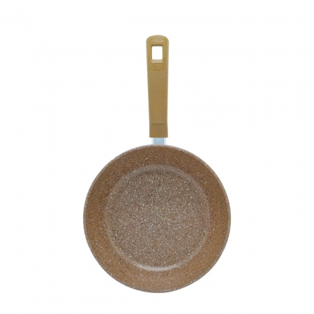 Сковорода литая Классическая каменная коричневый камень, 26 см.