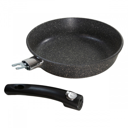 Сковорода PIETRA серый  D24см, со съемной ручкой