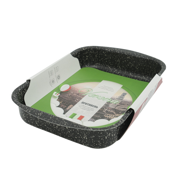 Противень штампованный черный гранит, 300*220мм