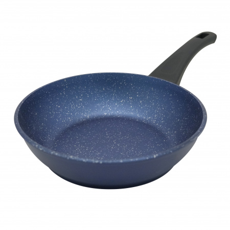 Сковорода литая VARI Аквамарин синий металлик, 28 см, с крышкой