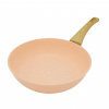 Сковорода литая VARI АУРА, персиковый камень, 28 см.