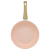 Сковорода литая VARI АУРА, персиковый камень, 28 см.