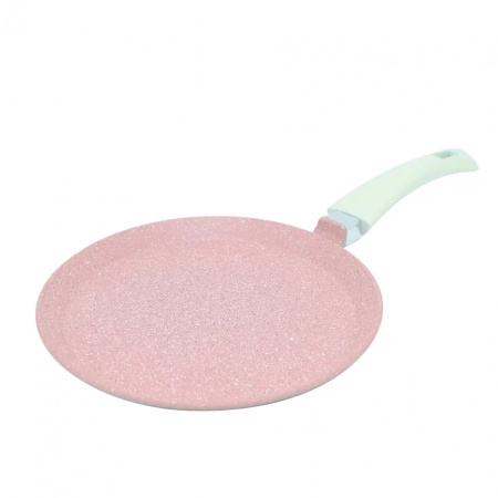 Сковорода литая VARI РОМАНТИКА, розовый камень,  блинная, 24 см