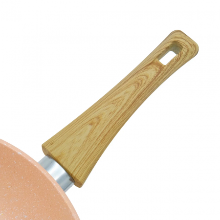 Сковорода литая VARI АУРА, персиковый камень, 26 см.