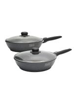 Набор индукционных сковород "Меркурий" с крышками, 24 и 26 см