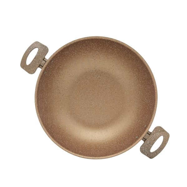 Жаровня коричневая с двумя ручками, с крышкой 28