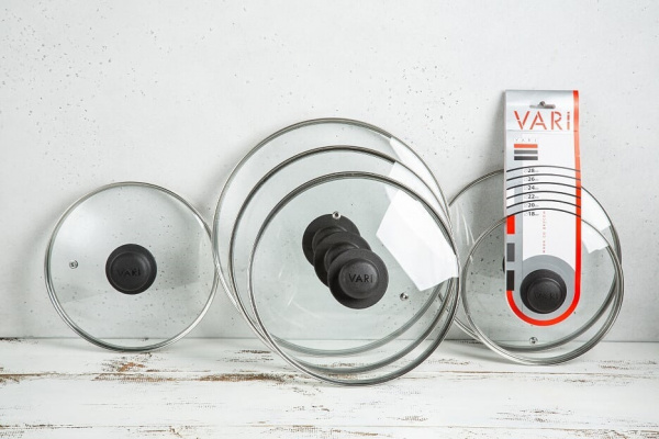 Крышка для сковороды 24см с металлическим ободом