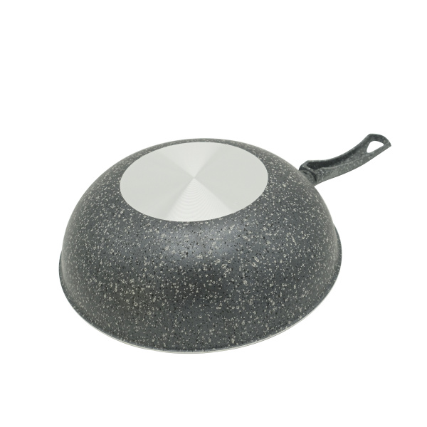 Сковорода WOK штампованная серый гранит, 28см