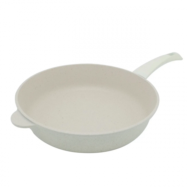 Сковорода литая VARI Pietra белый гранит, 28 см