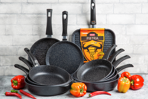 сковорода vari коллекция ПЬЕТРА черный