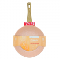 Сковорода литая VARI АУРА, персиковый камень, 26 см.