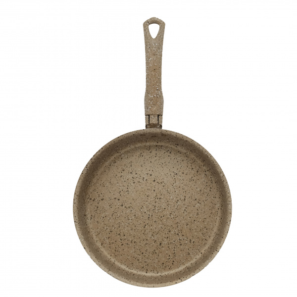 Сотейник высокий борт  коричневый с крышкой, 24см