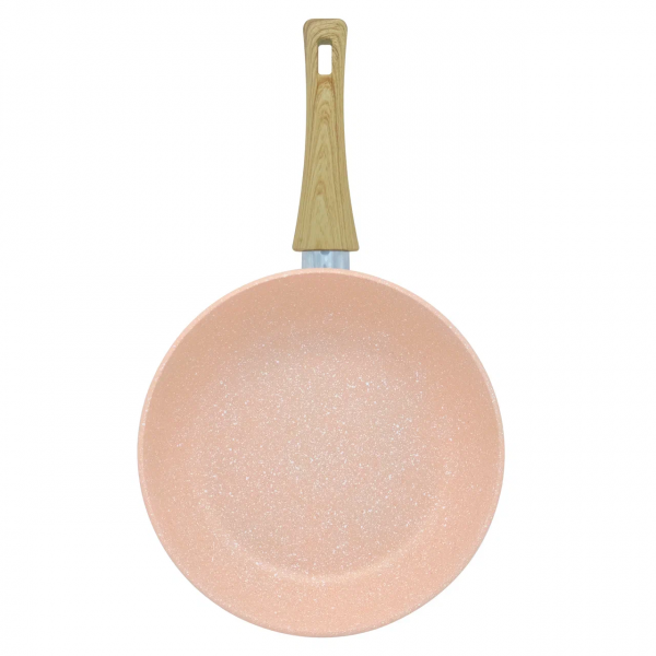Сковорода литая VARI АУРА, персиковый камень, 26 см.