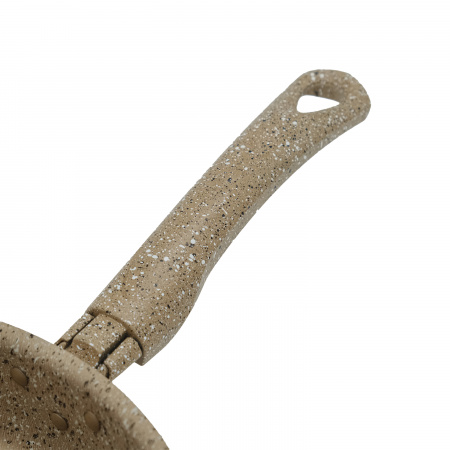 Сотейник высокий борт  коричневый с крышкой, 24см