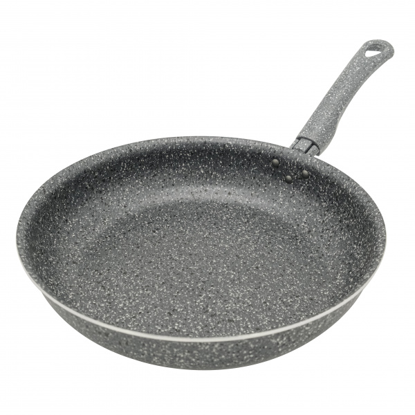 Сковорода высокая штампованная серый гранит, 22см