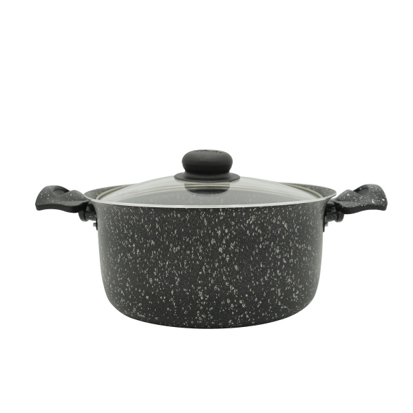 Кастрюля черная 3 литра, с крышкой, 20см