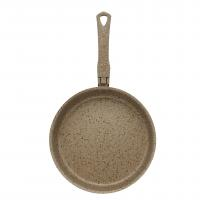 Сотейник высокий борт коричневый с крышкой, 28