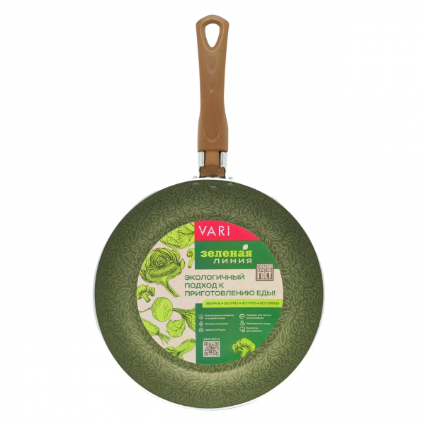 Сковорода штампованная Зеленая линия, 22 см, ZL23122