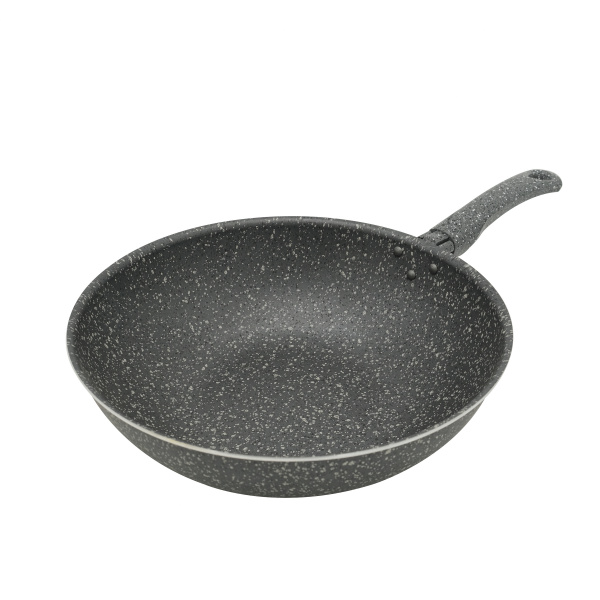 Сковорода WOK штампованная серый гранит, 28см