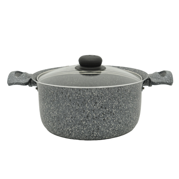 Кастрюля серая 3 литра, с крышкой, 20см