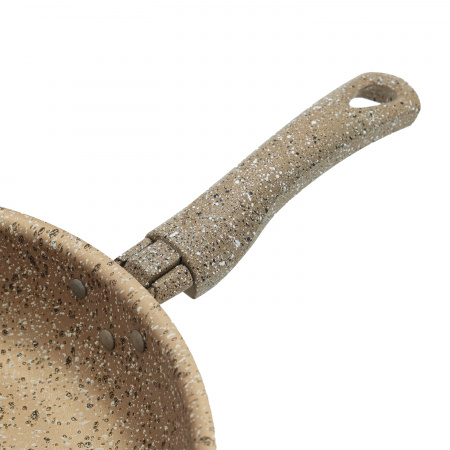 Сковорода высокая штампованная коричневая, 26см