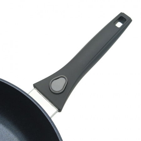 Сковорода литая VARI ЗВЕЗДА, индукция, черная с блеском, 28 см, с крышкой