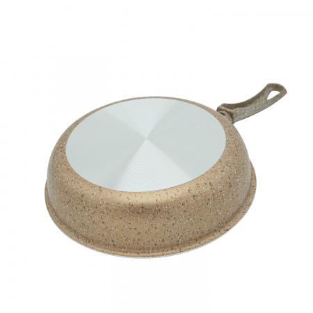 Сковорода высокая штампованная коричневая, 26см