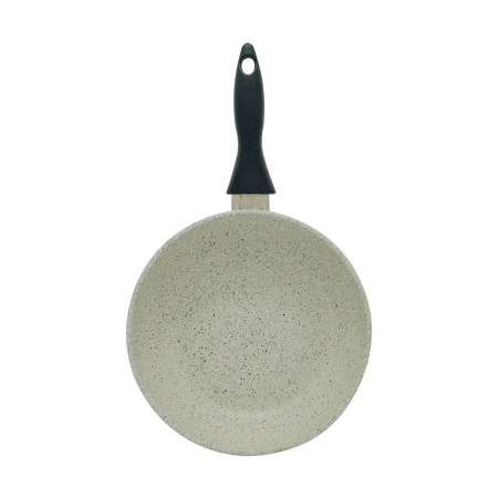 Сковорода литая Классическая каменная белая, 22 см.