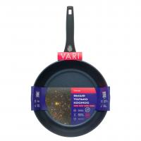 Сковорода литая VARI ЗВЕЗДА, индукция, черная с блеском, 26 см, с крышкой