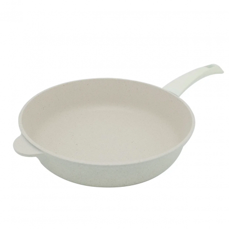 Сковорода литая VARI Pietra белый гранит, 28 см