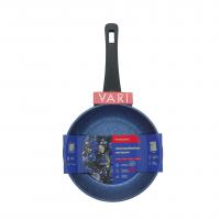 Сковорода литая VARI Аквамарин синий металлик, 22 см, с крышкой