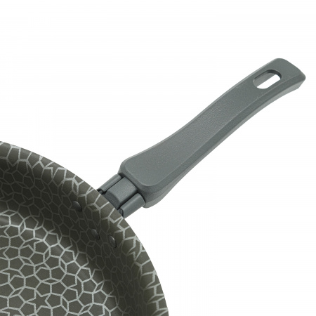 Сотейник высокий борт Серая 26 с крышкой