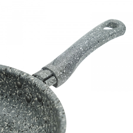 Сковорода высокая штампованная серый гранит, 24см