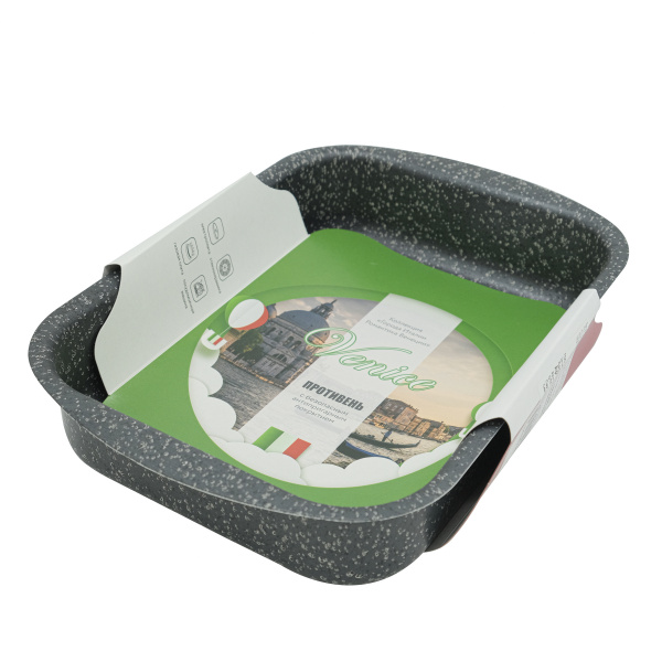 Противень штампованный серый гранит, 250*180мм