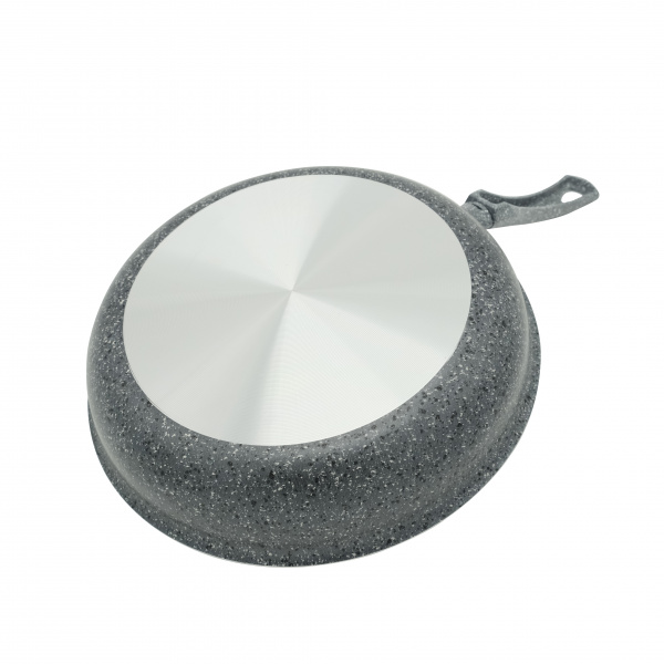 Сковорода высокая штампованная серый гранит, 22см