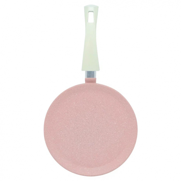Сковорода литая VARI РОМАНТИКА, розовый камень,  блинная, 24 см
