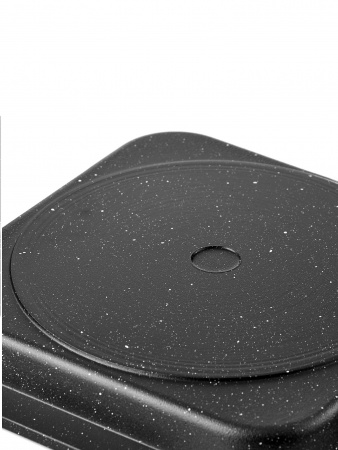 Сковорода-гриль VARI "PIETRA" квадратная, черный гранит, 28х28см, со съемной ручкой